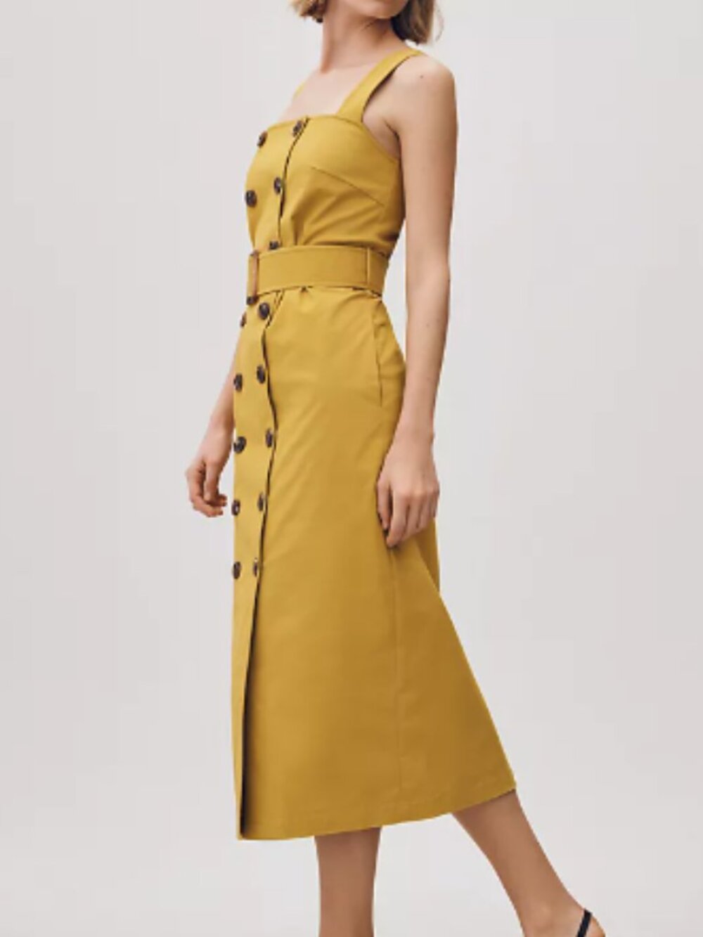 Mare Mare Belted Utility Midi Trench Dress